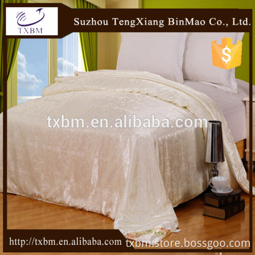 2015 luxury 100%silk quilt by handmade, 100%cotton Jacquard cover